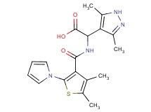 (3,5-dimethyl-1H-pyrazol-4-yl)({[4,5-dimethyl-2-(1H-pyrrol-1-yl)-3-thienyl]carbonyl}amino)acetic acid