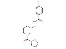 N-{[1-(cyclopentylcarbonyl)-3-piperidinyl]methyl}-4-fluorobenzamide
