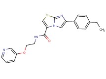 6-(4-ethylphenyl)-N-[2-(3-pyridinyloxy)ethyl]imidazo[2,1-b][1,3]thiazole-3-carboxamide