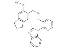 1-[2-(1H-benzimidazol-1-yl)-3-pyridinyl]-N-[(6-methoxy-2,3-dihydro-1H-inden-5-yl)methyl]methanamine