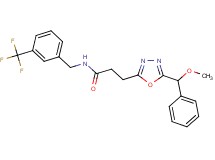 3-{5-[methoxy(phenyl)methyl]-1,3,4-oxadiazol-2-yl}-N-[3-(trifluoromethyl)benzyl]propanamide