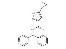 5-cyclopropyl-N-[phenyl(pyridin-4-yl)methyl]-1H-pyrazole-3-carboxamide