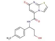 N-[3-hydroxy-1-(4-methylphenyl)propyl]-7-oxo-7H-[1,3]thiazolo[3,2-a]pyrimidine-5-carboxamide