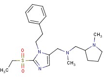 1-[2-(ethylsulfonyl)-1-(2-phenylethyl)-1H-imidazol-5-yl]-N-methyl-N-[(1-methyl-2-pyrrolidinyl)methyl]methanamine
