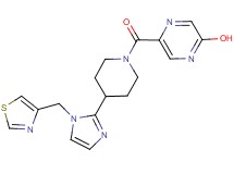 5-({4-[1-(1,3-thiazol-4-ylmethyl)-1H-imidazol-2-yl]-1-piperidinyl}carbonyl)-2-pyrazinol