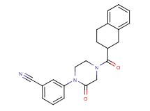 3-[2-oxo-4-(1,2,3,4-tetrahydro-2-naphthalenylcarbonyl)-1-piperazinyl]benzonitrile
