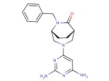 (1S*,5R*)-6-benzyl-3-(2,6-diamino-4-pyrimidinyl)-3,6-diazabicyclo[3.2.2]nonan-7-one