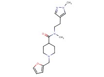 1-(2-furylmethyl)-N-methyl-N-[2-(1-methyl-1H-pyrazol-4-yl)ethyl]piperidine-4-carboxamide