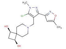 (1R*,3S*)-7-{[5-chloro-1-methyl-3-(5-methylisoxazol-3-yl)-1H-pyrazol-4-yl]methyl}-7-azaspiro[3.5]nonane-1,3-diol