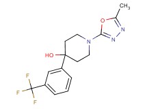 1-(5-methyl-1,3,4-oxadiazol-2-yl)-4-[3-(trifluoromethyl)phenyl]piperidin-4-ol