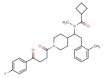 N-[1-{1-[4-(4-fluorophenyl)-4-oxobutanoyl]-4-piperidinyl}-2-(2-methylphenyl)ethyl]-N-methylcyclobutanecarboxamide