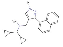 (dicyclopropylmethyl)methyl{[3-(1-naphthyl)-1H-pyrazol-4-yl]methyl}amine
