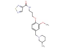 N-(3-{2-methoxy-4-[(3-methyl-1-piperidinyl)methyl]phenoxy}propyl)-1,2,5-thiadiazole-3-carboxamide