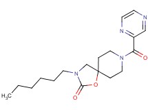 3-hexyl-8-(pyrazin-2-ylcarbonyl)-1-oxa-3,8-diazaspiro[4.5]decan-2-one