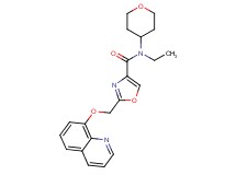 N-ethyl-2-[(quinolin-8-yloxy)methyl]-N-(tetrahydro-2H-pyran-4-yl)-1,3-oxazole-4-carboxamide
