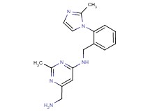 6-(aminomethyl)-2-methyl-N-[2-(2-methyl-1H-imidazol-1-yl)benzyl]pyrimidin-4-amine