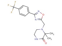 3,3-dimethyl-4-({3-[4-(trifluoromethyl)phenyl]-1,2,4-oxadiazol-5-yl}methyl)-2-piperazinone