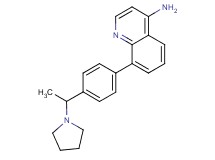 8-[4-(1-pyrrolidin-1-ylethyl)phenyl]quinolin-4-amine