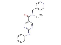 2-anilino-N-methyl-N-[(3-methylpyridin-4-yl)methyl]pyrimidine-5-carboxamide