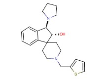 rel-(2R,3R)-3-(1-pyrrolidinyl)-1'-(2-thienylmethyl)-2,3-dihydrospiro[indene-1,4'-piperidin]-2-ol bis(trifluoroacetate) (salt)