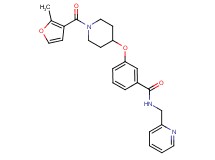 3-{[1-(2-methyl-3-furoyl)-4-piperidinyl]oxy}-N-(2-pyridinylmethyl)benzamide