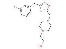 2-(4-{[3-(3-fluorobenzyl)-1,2,4-oxadiazol-5-yl]methyl}-1-piperazinyl)ethanol