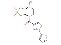 (4aR*,7aS*)-1-methyl-4-{[2-(2-thienyl)-1,3-thiazol-4-yl]carbonyl}octahydrothieno[3,4-b]pyrazine 6,6-dioxide
