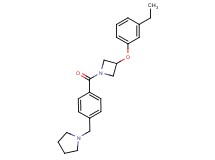 1-(4-{[3-(3-ethylphenoxy)-1-azetidinyl]carbonyl}benzyl)pyrrolidine