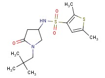 N-[1-(2,2-dimethylpropyl)-5-oxo-3-pyrrolidinyl]-2,5-dimethyl-3-thiophenesulfonamide