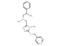 N-methyl-N-({4-methyl-5-[(4-pyridinylmethyl)thio]-4H-1,2,4-triazol-3-yl}methyl)-2-phenyl-1-propanamine