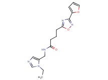 N-[(1-ethyl-1H-imidazol-5-yl)methyl]-4-[3-(2-furyl)-1,2,4-oxadiazol-5-yl]butanamide