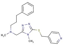 N-methyl-N-({4-methyl-5-[(4-pyridinylmethyl)thio]-4H-1,2,4-triazol-3-yl}methyl)-3-phenyl-1-propanamine