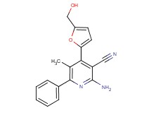 2-amino-4-[5-(hydroxymethyl)-2-furyl]-5-methyl-6-phenylnicotinonitrile