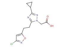 {5-[2-(3-chloroisoxazol-5-yl)ethyl]-3-cyclopropyl-1H-1,2,4-triazol-1-yl}acetic acid