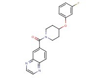 6-{[4-(3-fluorophenoxy)-1-piperidinyl]carbonyl}quinoxaline