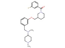 N-(3-{[1-(3-fluorobenzoyl)-3-piperidinyl]methoxy}benzyl)-N,1-dimethyl-4-piperidinamine