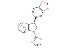 (2R*,3S*,6R*)-3-(1,3-benzodioxol-5-yl)-5-(1,3-thiazol-2-yl)-1,5-diazatricyclo[5.2.2.0~2,6~]undecane