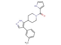 4-[4-(3-methylphenyl)-1H-pyrazol-5-yl]-1-(1H-pyrrol-2-ylcarbonyl)piperidine