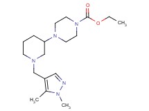 ethyl 4-{1-[(1,5-dimethyl-1H-pyrazol-4-yl)methyl]-3-piperidinyl}-1-piperazinecarboxylate