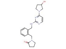 1-[2-({[4-(3-hydroxypyrrolidin-1-yl)pyrimidin-2-yl]amino}methyl)benzyl]pyrrolidin-2-one