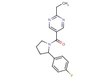 2-ethyl-5-{[2-(4-fluorophenyl)-1-pyrrolidinyl]carbonyl}pyrimidine
