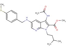 methyl 3-(acetylamino)-1-(3-methylbutyl)-5-{[4-(methylthio)benzyl]amino}-1H-pyrrolo[2,3-b]pyridine-2-carboxylate
