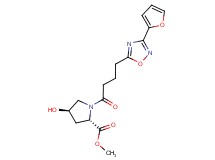 methyl (2S*,4R*)-1-{4-[3-(2-furyl)-1,2,4-oxadiazol-5-yl]butanoyl}-4-hydroxypyrrolidine-2-carboxylate