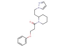 1-(3-phenoxypropanoyl)-2-[2-(1H-pyrazol-1-yl)ethyl]piperidine