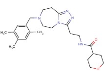 N-{2-[7-(2,4,5-trimethylbenzyl)-6,7,8,9-tetrahydro-5H-[1,2,4]triazolo[4,3-d][1,4]diazepin-3-yl]ethyl}tetrahydro-2H-pyran-4-carboxamide