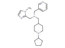 1-(1-cyclopentyl-4-piperidinyl)-N-[(1-methyl-1H-imidazol-2-yl)methyl]-N-(3-pyridinylmethyl)methanamine