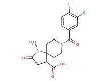 8-(3-chloro-4-fluorobenzoyl)-1-methyl-2-oxo-1,8-diazaspiro[4.5]decane-4-carboxylic acid