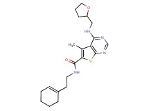 N-[2-(1-cyclohexen-1-yl)ethyl]-5-methyl-4-[(tetrahydro-2-furanylmethyl)amino]thieno[2,3-d]pyrimidine-6-carboxamide