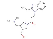 {(3R*,4R*)-4-[(dimethylamino)methyl]-1-[3-(2-ethyl-1H-benzimidazol-1-yl)propanoyl]pyrrolidin-3-yl}methanol