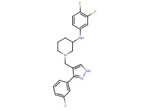 N-(3,4-difluorophenyl)-1-{[3-(3-fluorophenyl)-1H-pyrazol-4-yl]methyl}-3-piperidinamine